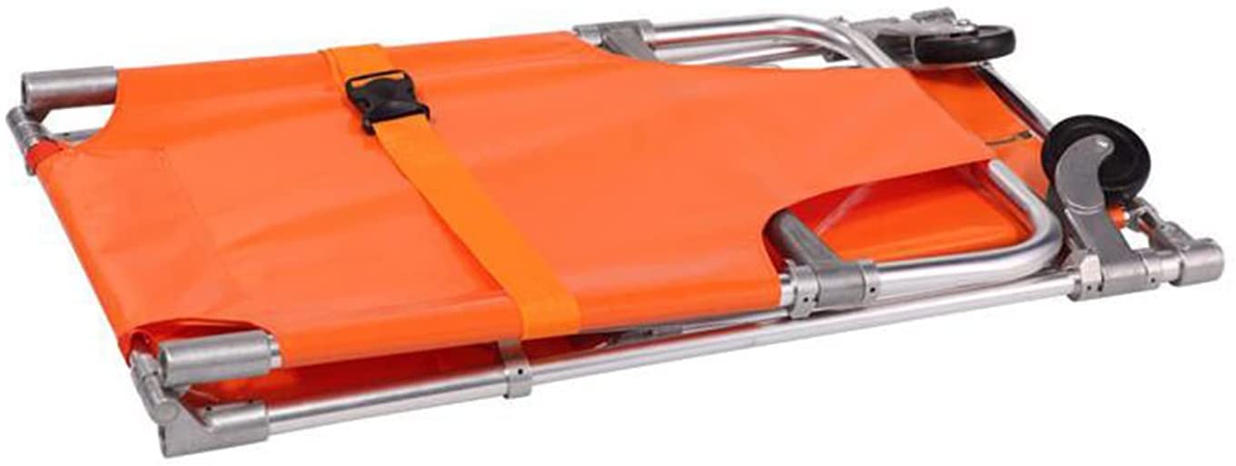 Wózki inwalidzkie Ambulans Medyczny podnośnik Schody Krzesło ewakuacyjne, z 2 stopkami podporowymi i 2 prowadnicami Nosze składane do domu