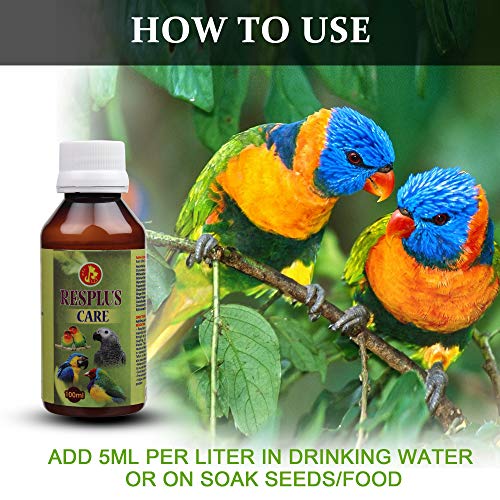 Image of Pet Care International (PCI) Bird Supplement Resplus Care || Helps in Respiratory Problem for Healthy Bird Healthcare (100ML, Resplus)