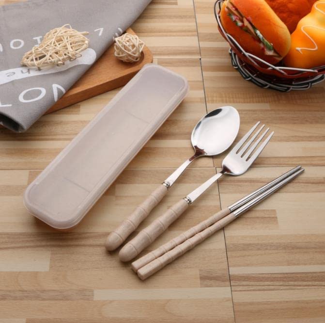 Amazon | 箸 スプーン フォーク 食器セット 収納ケース付 4点セット