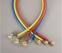 Yellow Jacket 22985 PLUS II 1/4" Refrigerant Hose with SealRight Low Loss Anti-Blow Back, 60" RYB 3-Pack
