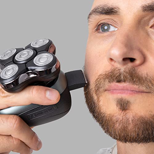 Remington RX7 Electric Head Shaver for Bald Men (Cordless, 60-Min Usage, USB, 5 Cutting Heads Skin Close Results (0.2mm), Turbo, Wet & Dry, Easy Clean, Waterproof, Pop-up Trimmer, Travel Pouch) XR1600 - Image 8