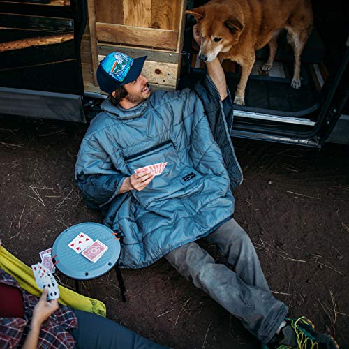 Image of Therm-a-Rest Honcho Poncho Wearable Hoodie Blanket, Blue Print