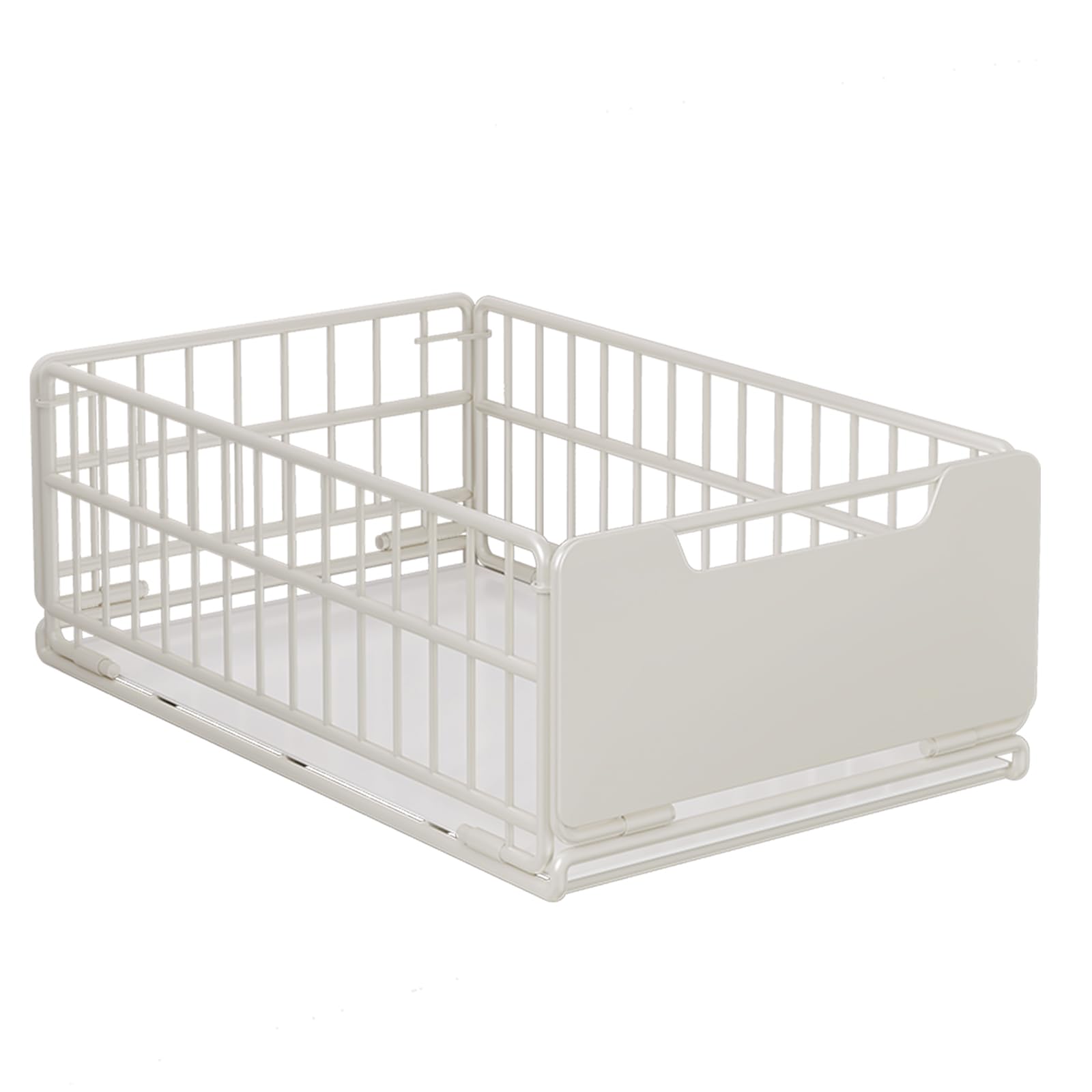 Aptliton Pull Out Cabinet Organiser Foldable Kitchen Storage Shelves with Handle Cupboard Organiser Sliding Cabinet Basket, No Drilling and Nailing