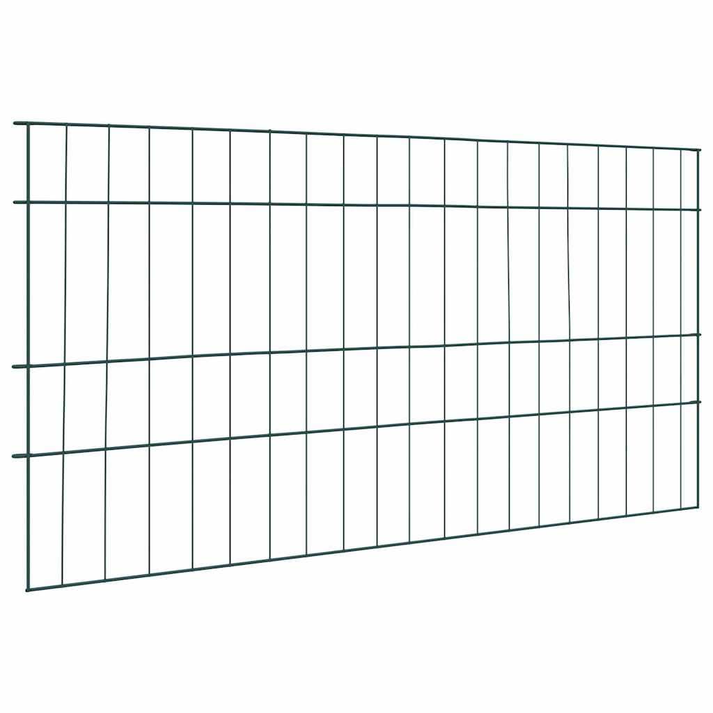 Set di 5 recinzioni da giardino moderne, 100 x 50 cm, in acciaio verde, resistente alle intemperie e durevole, per giardino, balcone, terrazza, bordo stagno