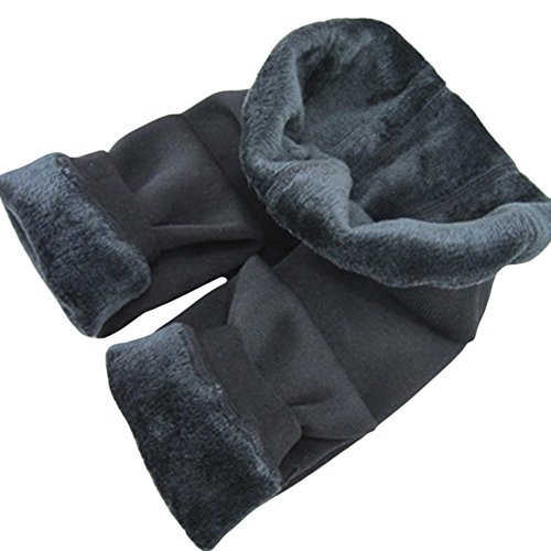 X&F Little Girls' Solid Warm Fleece Lined Tights Winter Convertible Leggings3