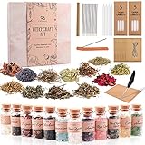 PP OPOUNT Wiccan Altar Supplies Kit, Witchcraft Supplies for Wiccan Spells, 60 Pack of Dried Herbs,...
