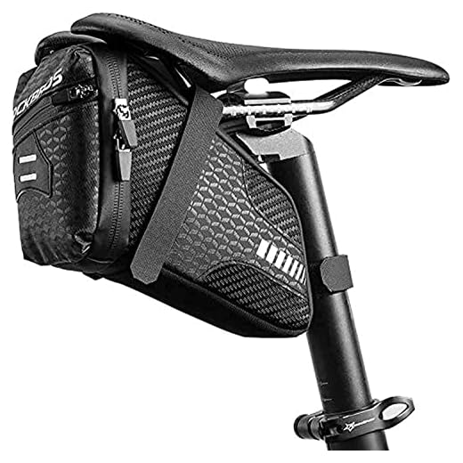 ROCKBROS Bike Saddle Seat Bag Bike Bag Under Seat Bicycle Pouch Bike Accessories Storage Bag Cycling Bag 1.5L Bike Wedge Pack for Mountain Road Bike