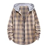 Doudoune Homme Pas Cher Slim Sweat A Capuche Homme Bouton Carreaux Cordon Cardigan Homme Casual Pas Cher Veste Chemise Rouge Homme Pull Couple Amoureux pour 2 Kaki L