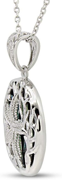 AFFY Abalone Shell Animal (Starfish, Dolphin, Seahorse, Frog, Dragonfly, Whale Tail, Turtle) 14K White Gold Over Sterling Silver Pendant Necklace Jewelry Gift For Her - Image 7