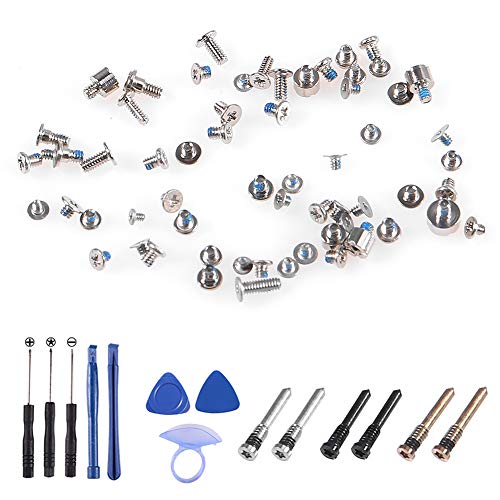 D-FLIFE Complete Full Screw Set Compatible for iPhone Xs Max (Silvery/Black/Gold) with 1 Set Repair Tool Kits