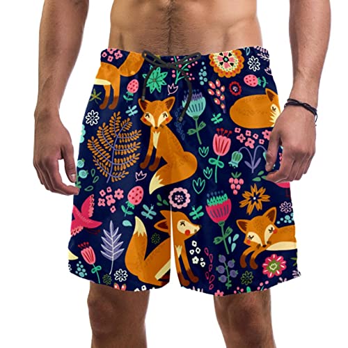 Short de Plage à Séchage Rapide pour Homme Anti-Irritation Imprimé Oiseaux