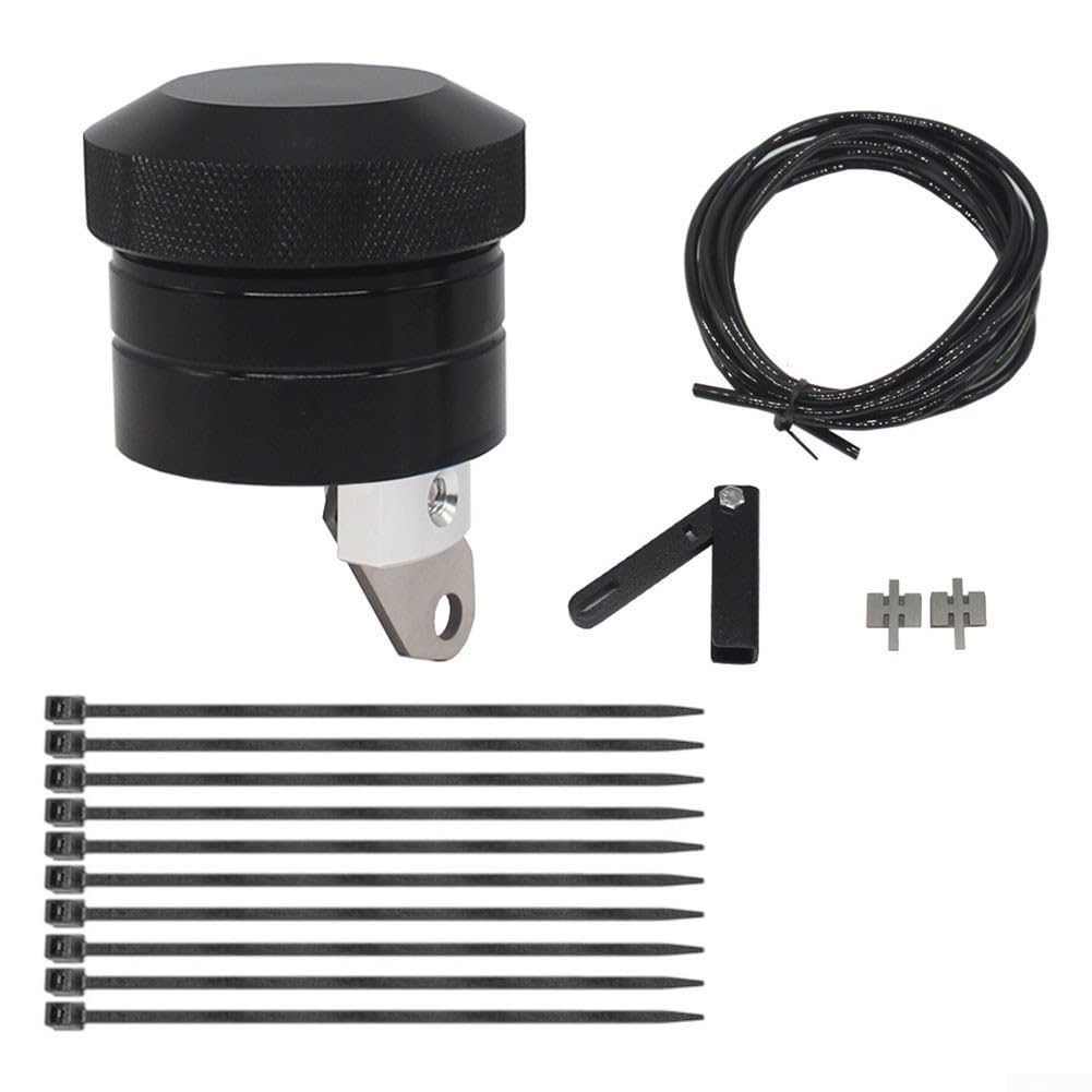 Oliatore automatico per catena per moto, sistema di lubrificazione in lega di alluminio con iniettore d'olio, kit di ricambio diretto compatibile con tutte le moto a catena (nero)