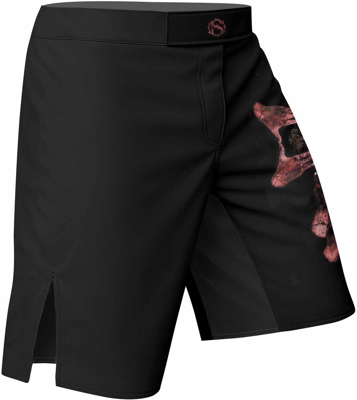 Sacred Mother Grace Fight Shorts Men – Faith MMA BJJ Grappling Muay Thai Training Shorts