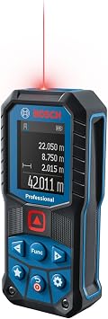 Bosch Professional Laser Measure GLM 50-22 (Range: up to 50m, Robust, IP65, ± 1.5 mm*, 2x AA Batteries, Hand Strap, Pouch)