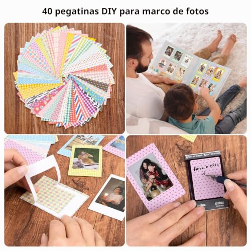 Kit de accesorios Polaroid 12 con marcos y pegatinas para regalar en cumpleaños 7