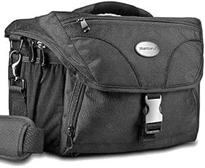 Mantona Colt cameratas - universele tas incl. snelle toegang, stofbescherming, draagriem en accessoirevak, geschikt voor DSLM en DSLR camera's, lichtgroen
