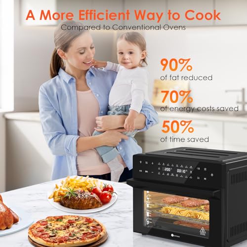 30L Air Fryer Oven XXL with Rotisserie, 20 Programs/9 Accessories - Image 5