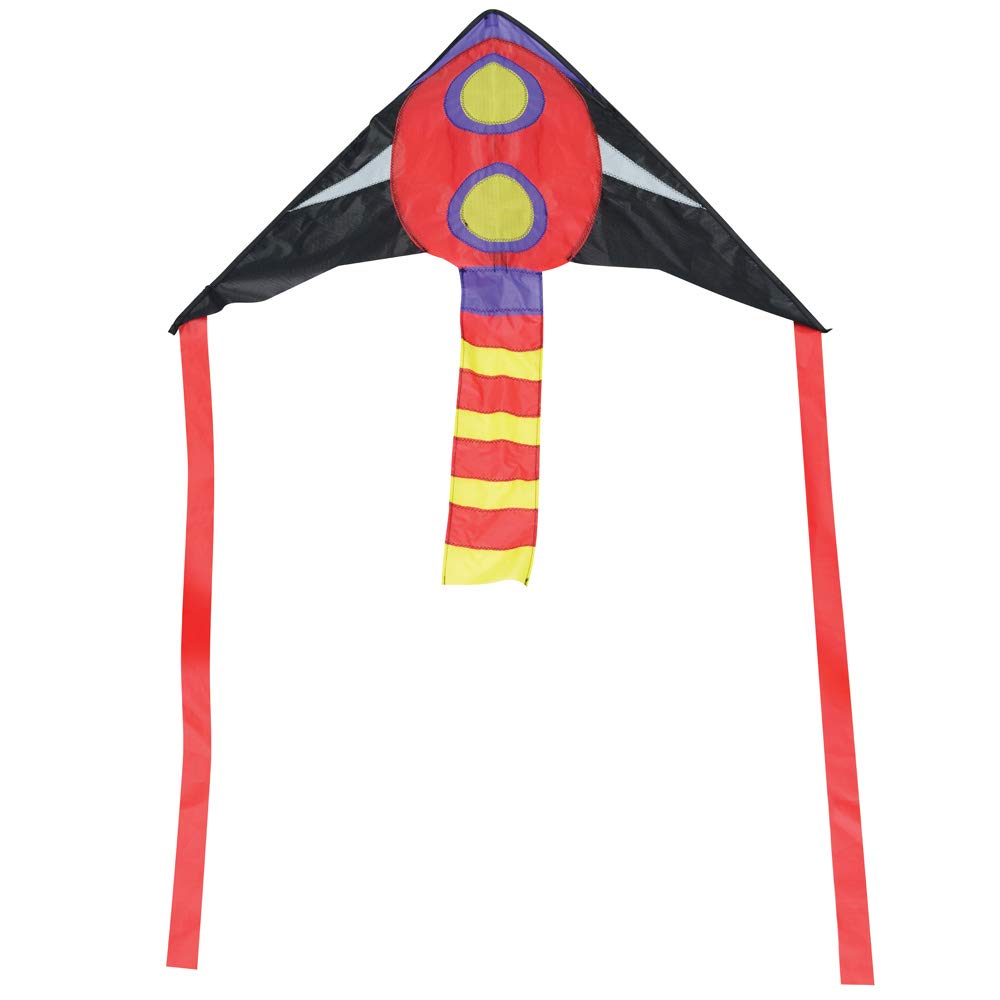 Brookite from Peterkin | Spaceship Kite | Multicolour - 79cm x 75cm - Spinnaker Nylon Kite with 1 Handle | Kites | Outdoor Toys | Sports & Leisure | Ages 3+