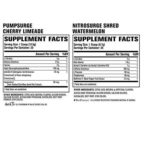 Jacked Factory Nitrosurge Shred and Pumpsurge Pre-Workout Duo #TOP24