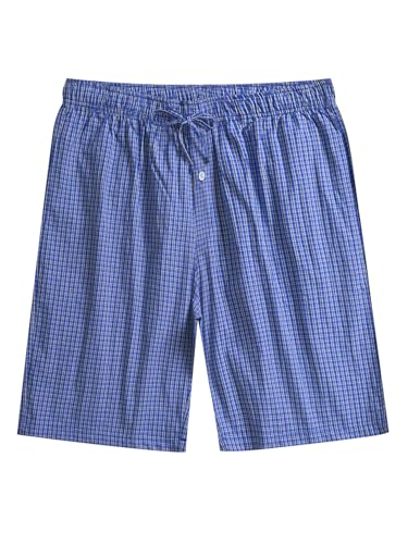 Esenchel Men's Summer Cotton Pajama Set Short Sleeve Button Down Pjs Set3