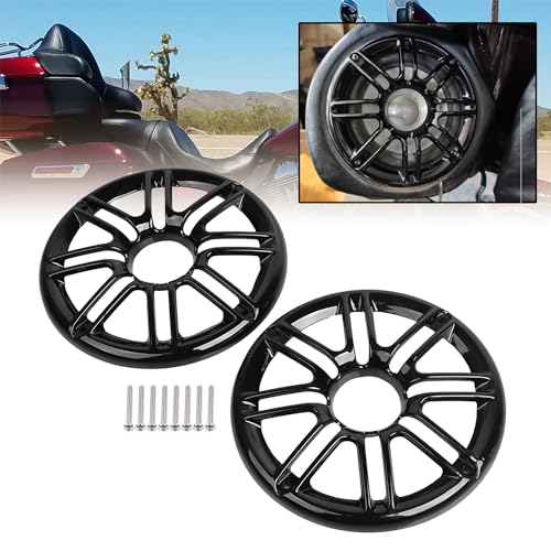 Cubiertas negras 3D para parlantes traseros moto miniatura 4