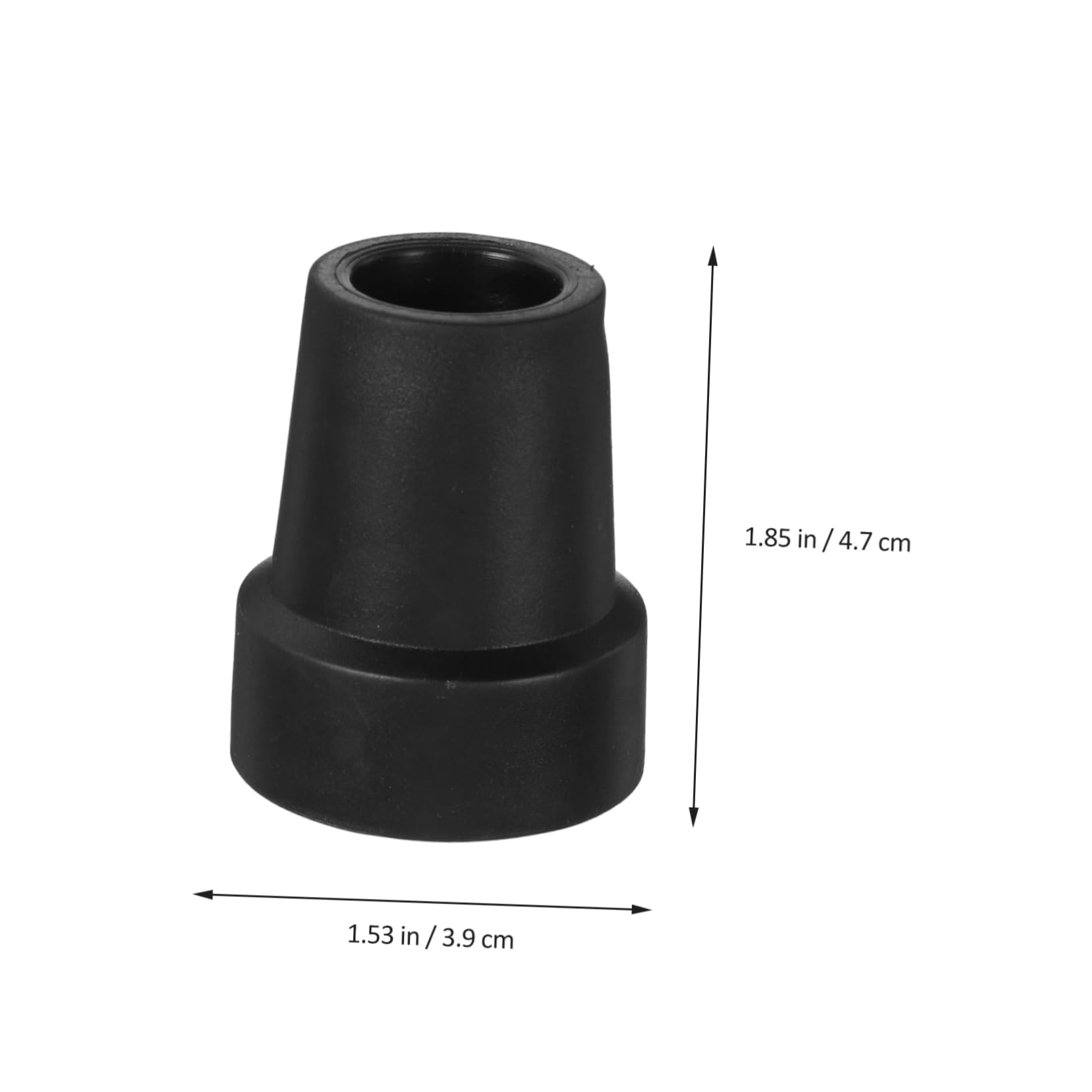 FOMIYES 6pcs Trekking Pole Pads Walking Cane Accessories Pole Tips Protector Standing Cane Tip Quad Cane Tips Crutches Tips Walking Cane Tips Replacement Cane Tips Crutch Tips Black Rubber