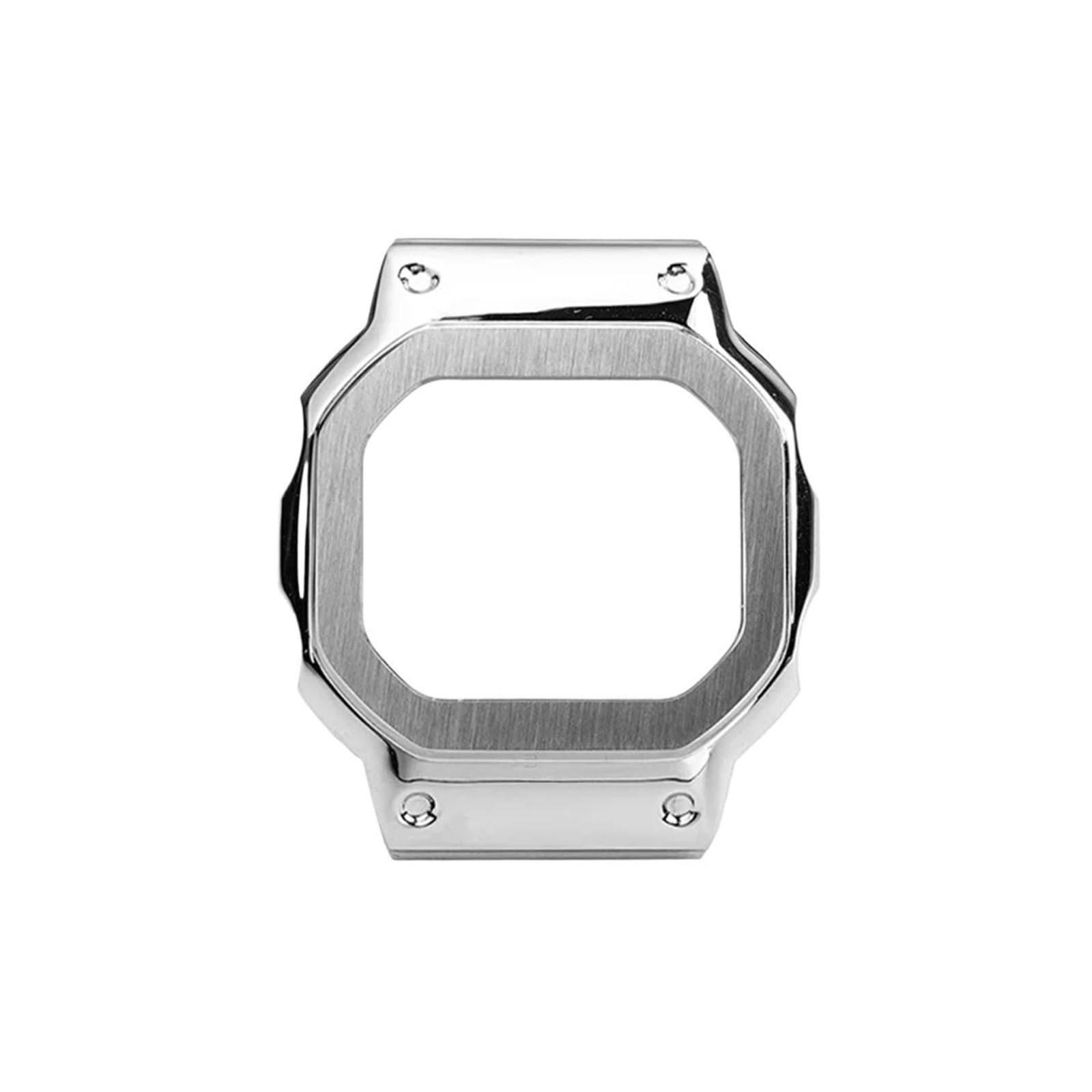 Solid Stainless Steel Watch Band Strap + Bezel Compatible With Casio DW-H5600 DWH5600 | Rate Monitor | Replacement Metal Bracelet(Silver case)