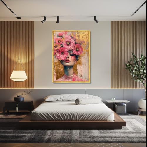 Décoration intérieure moderne avec cette toile florale prête à suspendre - 2