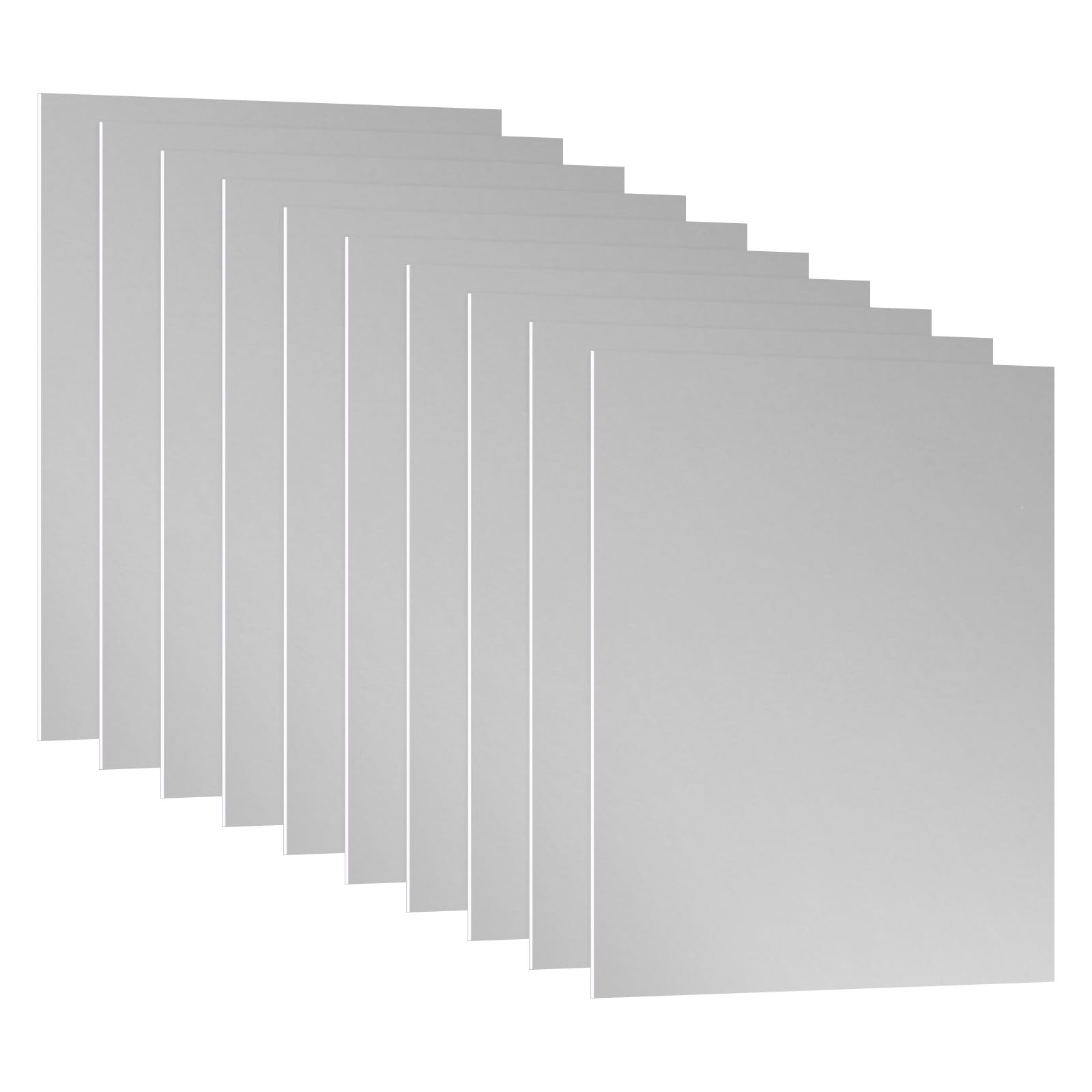PATIKIL 3.3x2.1x1/32inch Anodized Aluminum Sheet, 10Pcs Metal Rectangle Aluminum Plate 0.8mm Thick Engraving Blanks for Laser Engraving DIY Decorative Crafting Home Decoration, Silver Tone