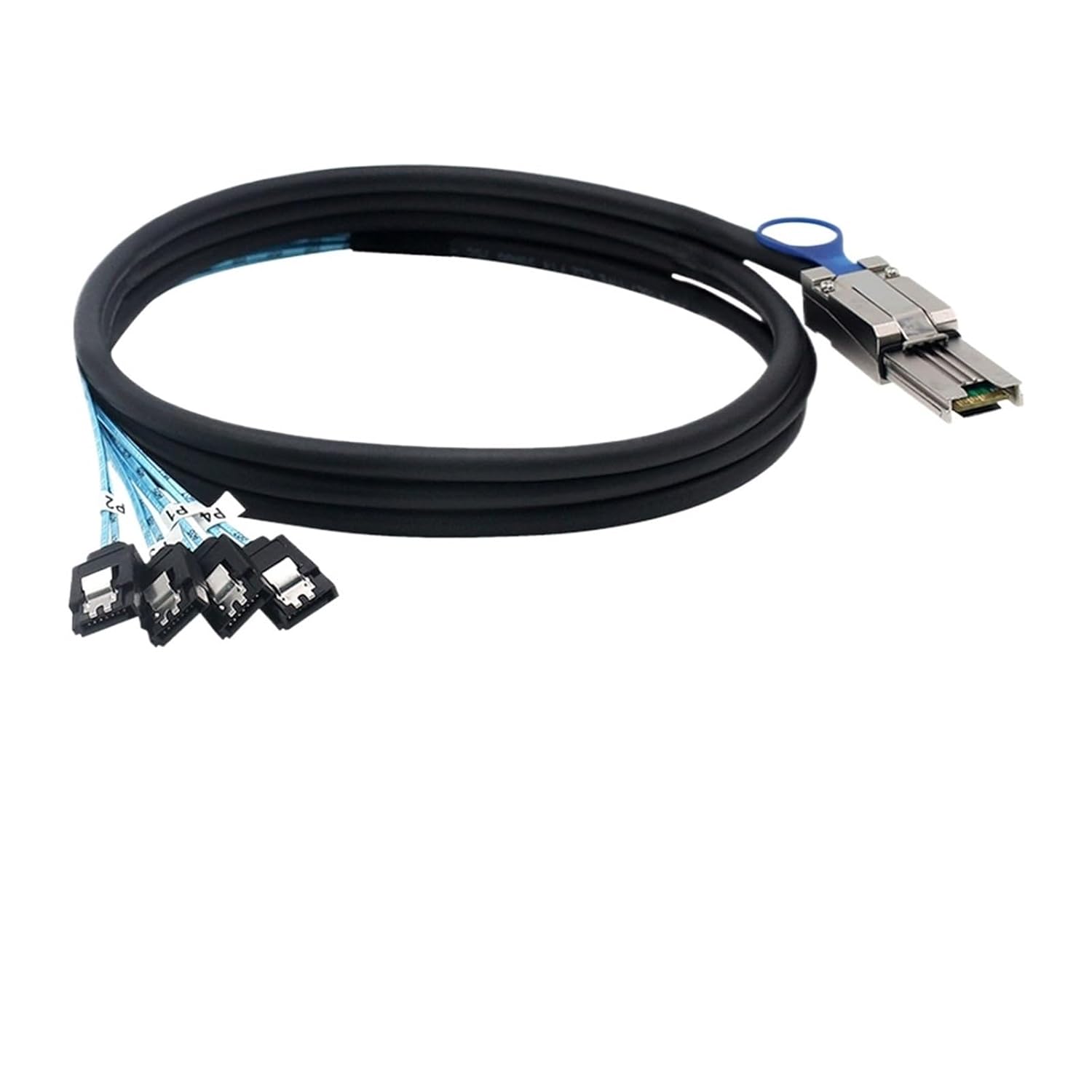 S/AS 26Pin SFF-8088 Male to 4 SATA 7Pin Female Cable Target/Backplane Connecting Cable(0.5M)