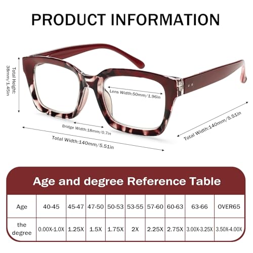 Image of JOSCHOO 3 Pack Reading Glasses Blue Light Blocking Computer Spring Hinge Readers for Women Men