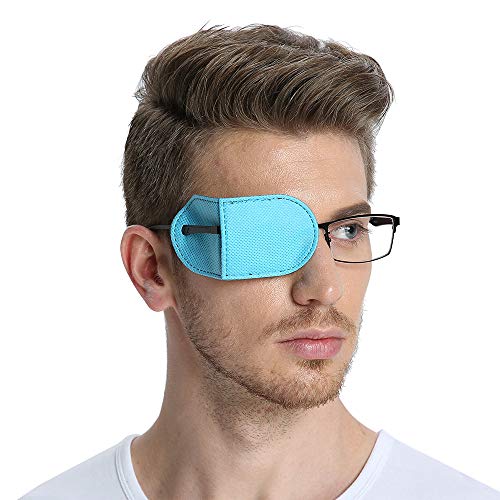 FCAROLYN 6pcs Eye Patch for Glasses to Treat Lazy Eye/Amblyopia/Strabismus,Blue