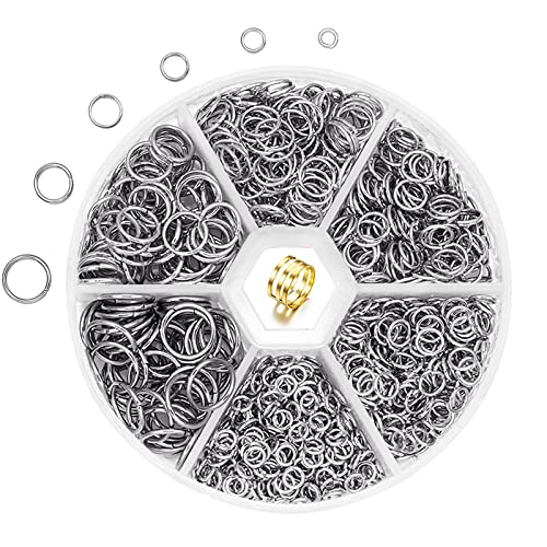 Zynery 1500Pcs 304 Stainless Steel Open Jump Rings With Jewelry Rings For Jewelry Making Supplies, Jewelry Fix, Wire Wrapping, Crafts #TOP14