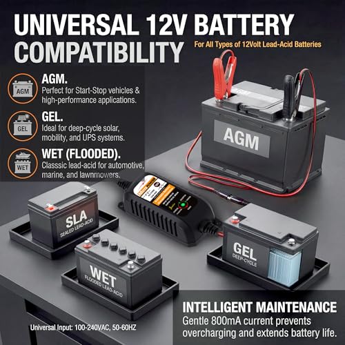 MOTOPOWER 12V 800mA Automatic Battery Trickle Charger Maintainer, 3 Pack by MOTOPOWER - Used condition - Image 3