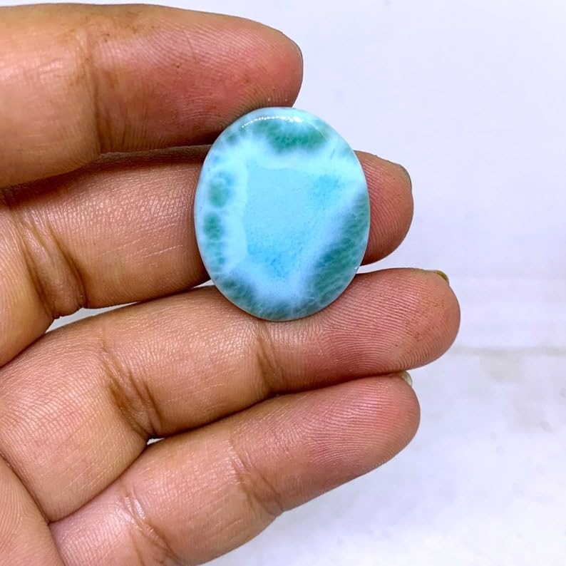 Larimar véritable pour bague artisanale au style bohème chic - 4