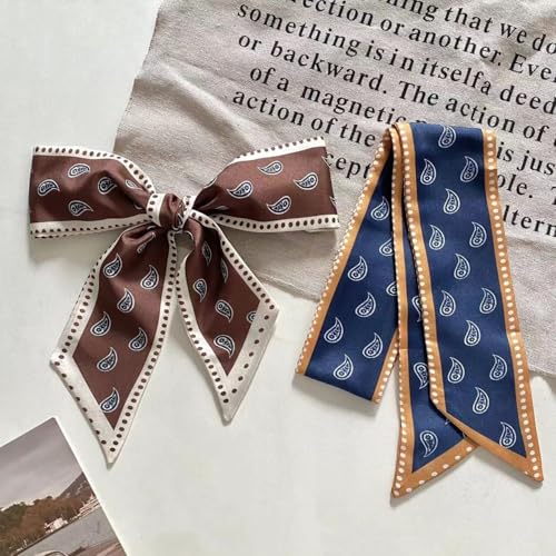 4 Pcs Bag Handbag Handle Ribbon Hair Head Band Neck Scarf For Hair Fashion Skinny Scarves For Women Gift4