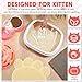 Tiangrid 5 Pcs Small Cat Kitten Starter Kit Include Litter Box with Shovel Cat Paw Litter Mat Scratch Pad Automatic Bowls Turntable Toys Balls Essentials Kits for Kittens Life(Pink)