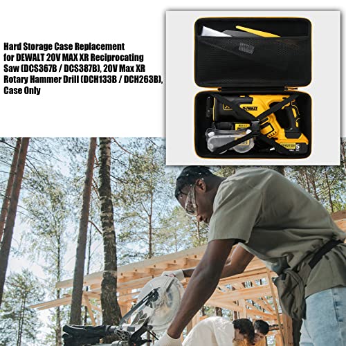 Khanka Hard Storage Case Replacement For Dewalt 20V Max Xr Reciprocating Saw (Dcs367B / Dcs387B), 20V Max Xr Rotary Hammer Drill (Dch133B / Dch263B), Case Only #TOP4
