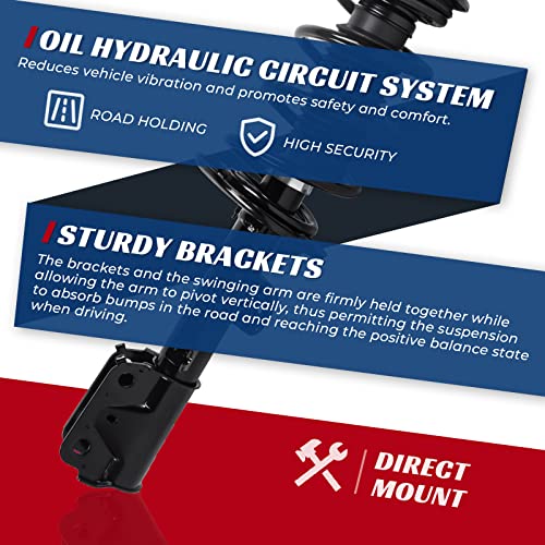 Topaz Front Left And Right Complete Struts Assembly 172730 172729 Shock Struts Replacement For Ford Explorer 2013 2014 2015 2016 2017 2018 2019 (Set Of 2) #TOP5