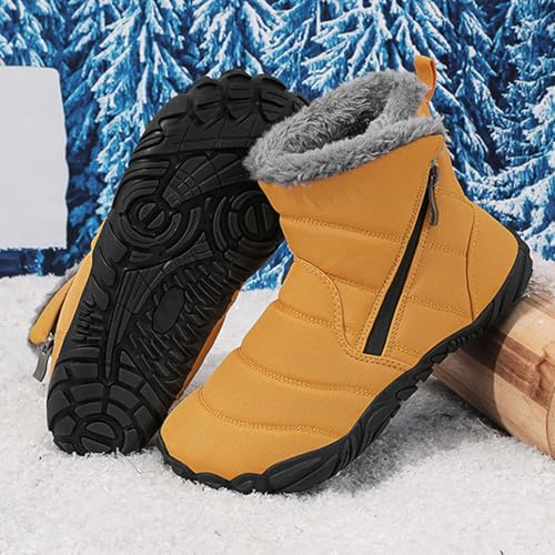 IWIHMIV Girls Snow Boots Boys Snow Boots Winter Outdoor Non Slip Cold Weather Shoes Snow Boots Warm Mid Calf Winter Shoes2