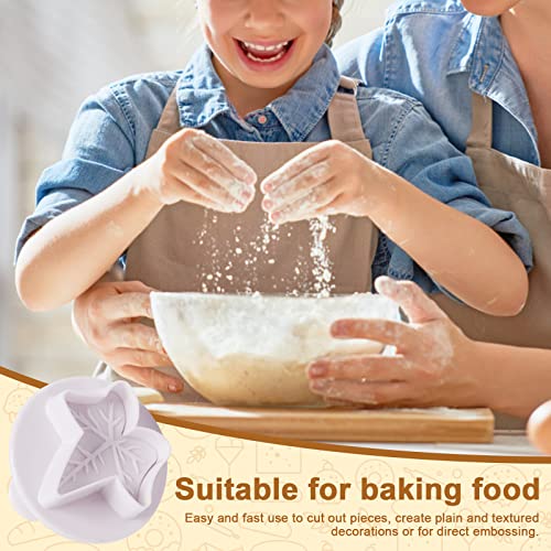 Qfeley 27 Pack Flower Leaf Fondant Cookie Plunger Cutters 9 Shapes Mini Plastic Biscuit Cookie Plunger Fondant Cutters Sunflower Rose Leaf Maple Lily Daisy Hydrangea Flower Cookies Cutter Tool #TOP4