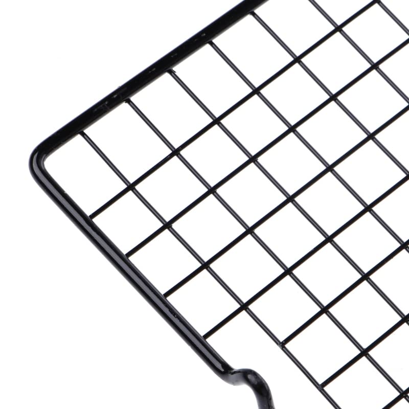 Griglia antiaderente per barbecue, griglia quadrata in rete per una facile cottura e pulizia, ideale per grigliare carne, verdure e pesce, rivestimento nero