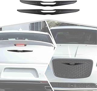 Front Bumper Grille Emblem Cover Rear Emblem Badge Cover Trim Kit Exterior Accessories Compatible