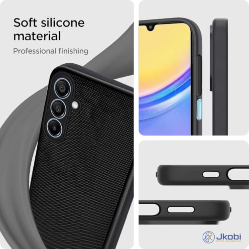 Image of Jkobi Back Cover Case for Samsung Galaxy A15 5G (Textured Grip Design | Camera Protection | Slim and Light Weight | Soft Touch and Feel | Black)