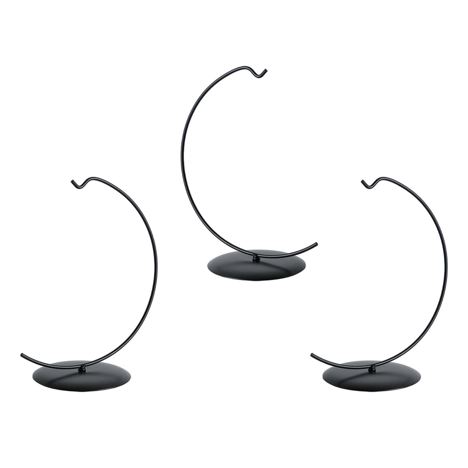 Piceioep Of 3 Iron Hanging Decoration Stands for Garden Plant and Home Ornaments with Sturdy Metal Construction Hanging Planner Rack