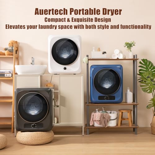 Auertech Portable Dryer, 110V 10Lbs Portable Clothes Dryer with 5 Drying Modes, Stainless Steel Tub, 1.5 cu.ft Front Load Mini Dryer Machine for Apartment, Laundry, RV - Thumbnail 2