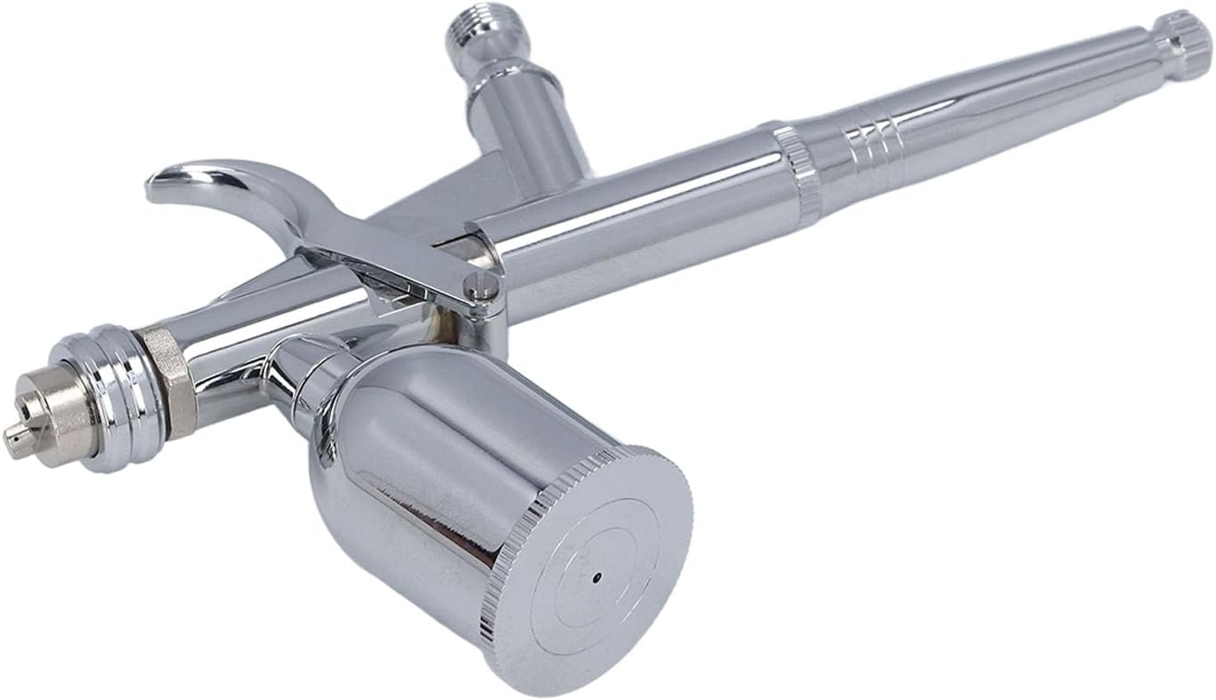 Air Paint Spray, Versatile Mini Portable Handheld Airbrush Kit, Adjustable Fluid Control, Model Painting, Furniture Repair, Stainless Steel, 0.5mm Nozzle, 15cc Cup for