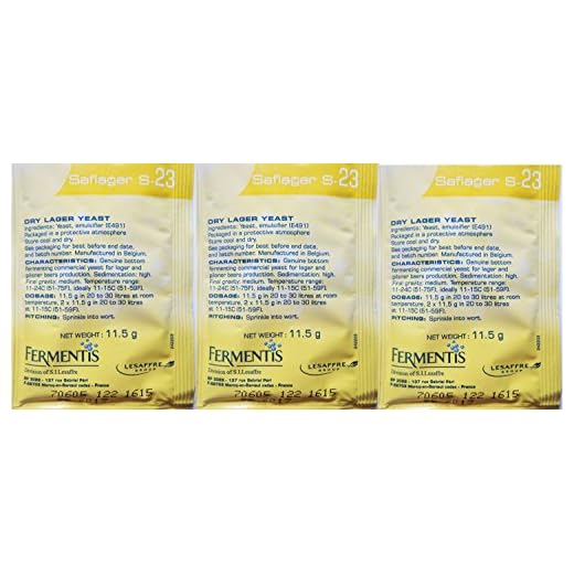 3 Packs Saflager S-23 Dry Beer Yeast (3 X 11.5 Gram Packets)