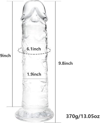 Miniatura 2 de Umania Consolador grande de 10 x 1.9 pulgadas para mujeres sexuales, material seguro para el cuerpo, pene grande realista con fuerte ventosa para