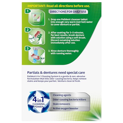 Polident 3 Minute Denture Cleanser Tablets - 84 Count - Thumbnail 6